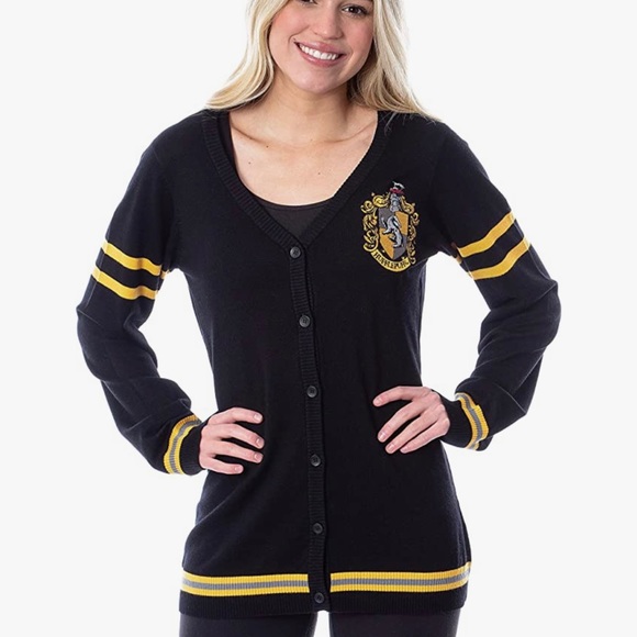 Warner Bros. Sweaters - Harry Potter Hufflepuff Button Down Cardigan